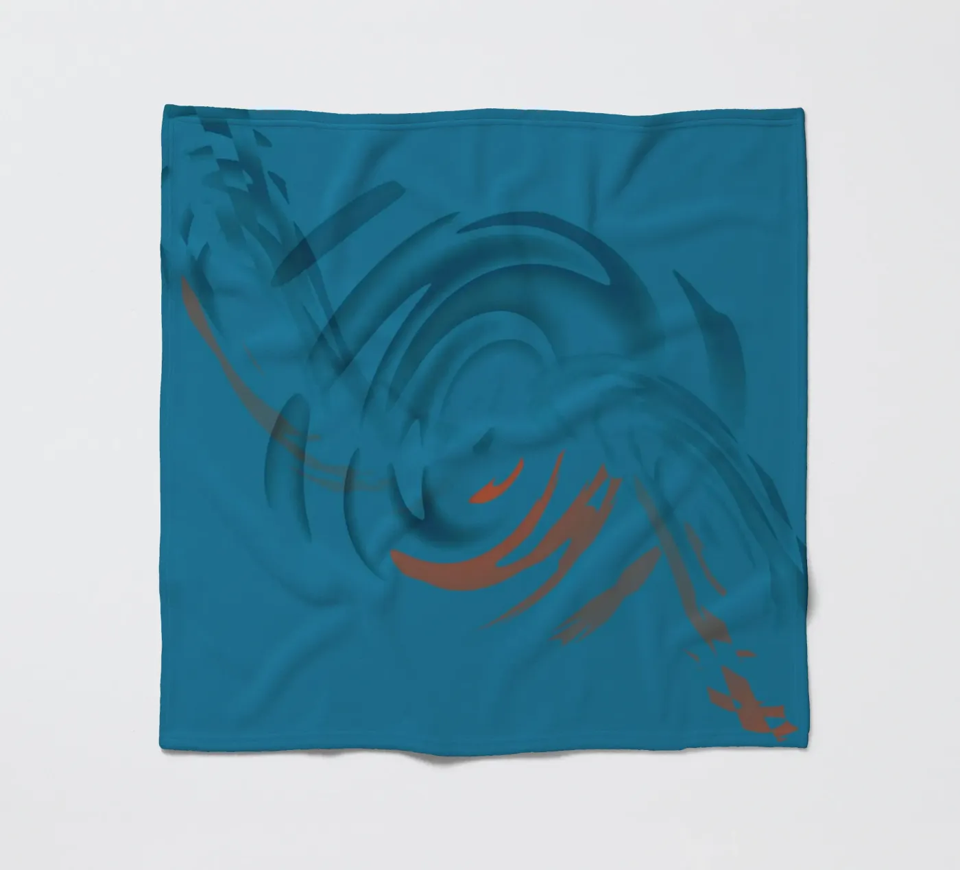 Abstract circular blue pattern Fleecedecke von Something for you