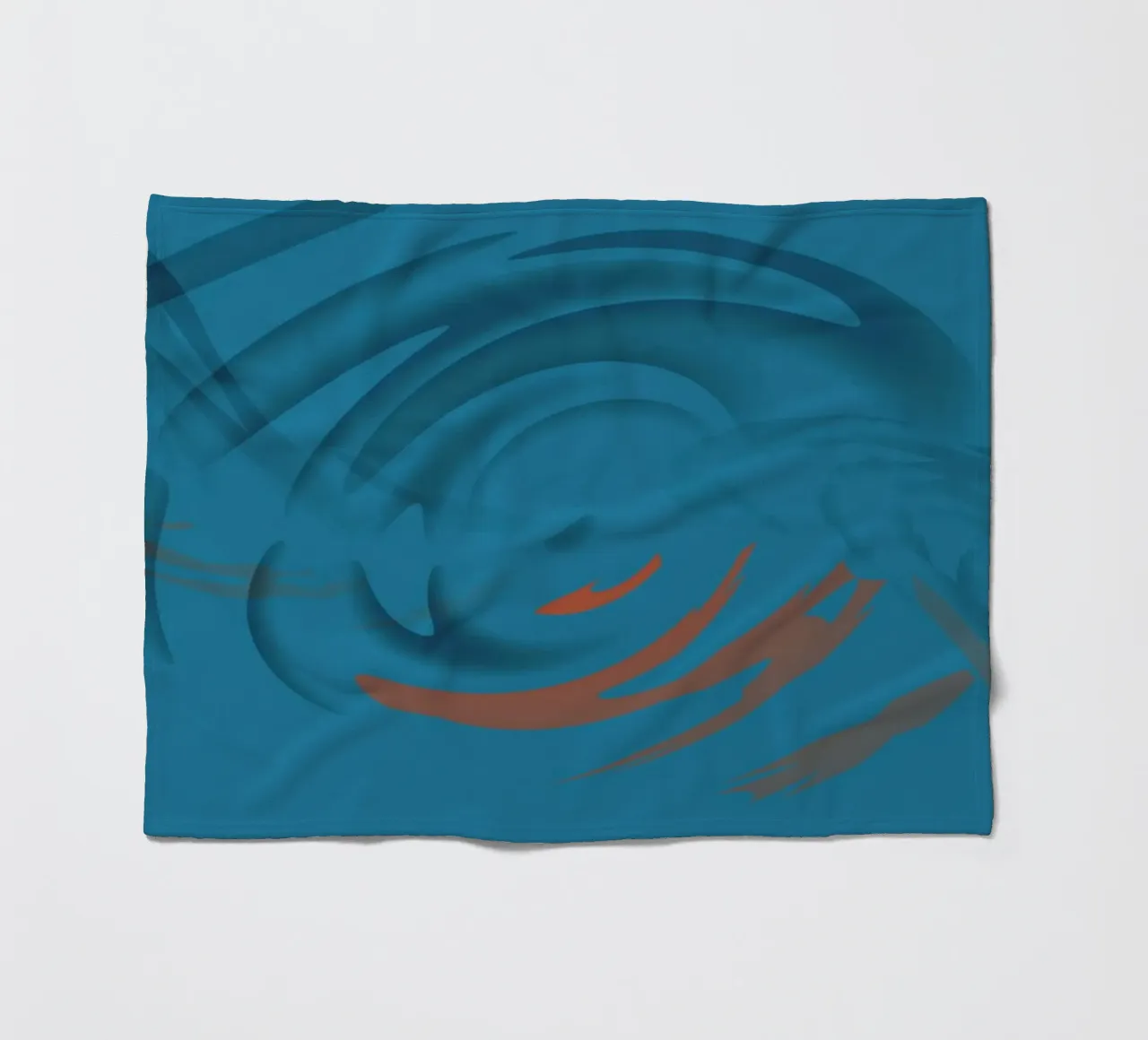 Abstract circular blue pattern fleece blanket by Something for you
