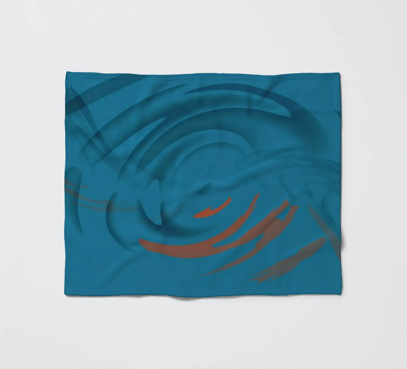 Abstract circular blue pattern Fleecedecke von Something for you