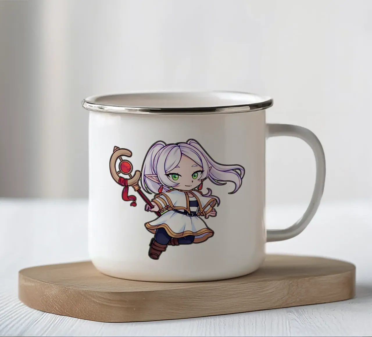 Frittura Chibby tazza in smalto da Evie Shop