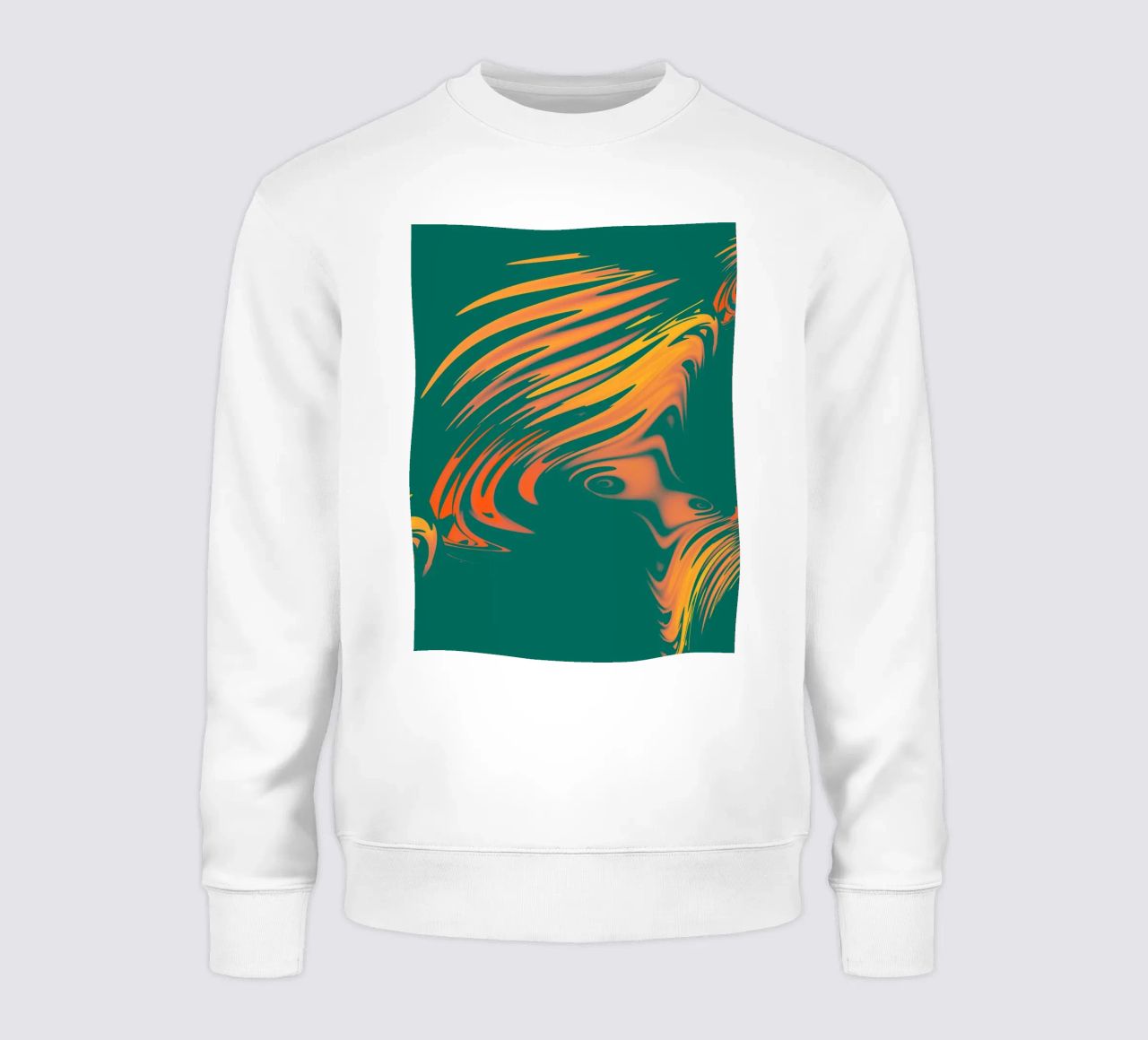 Abstract colourful pattern Lines and waves sweatshirt by Something for you