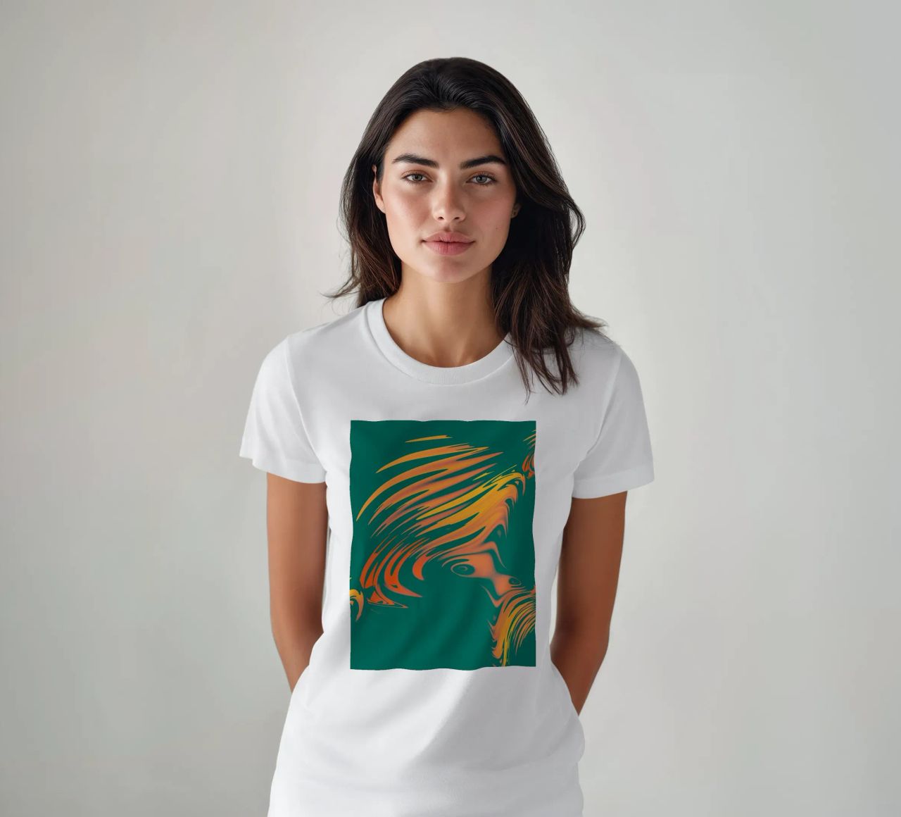Abstract colourful pattern Lines and waves t-shirt by Something for you