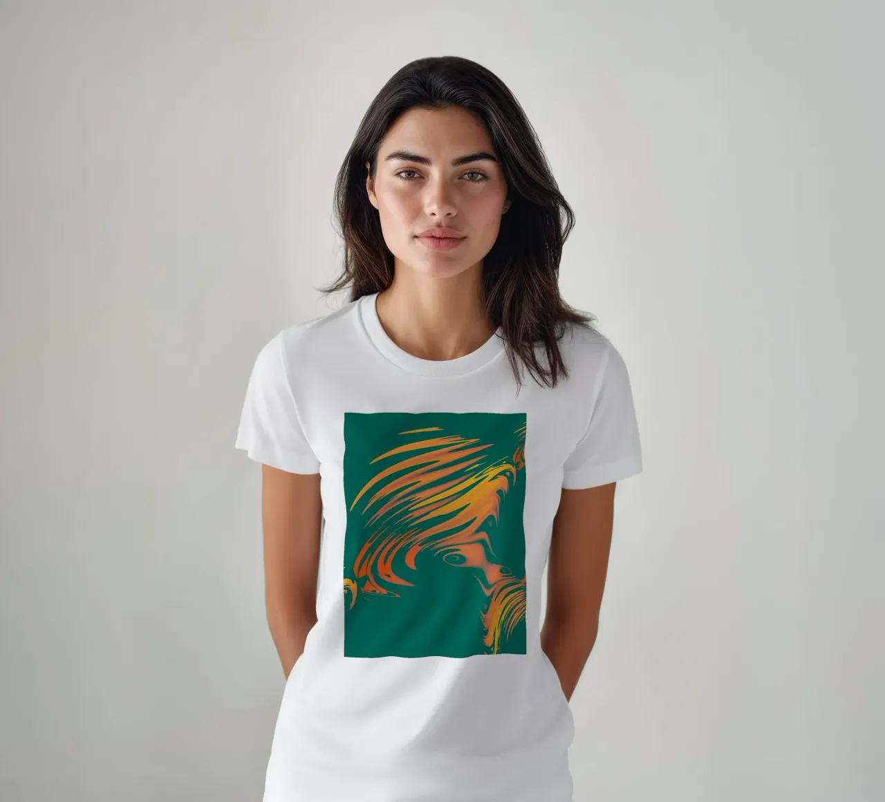 Motif abstrait coloré Lignes et vagues t-shirt de Something for you