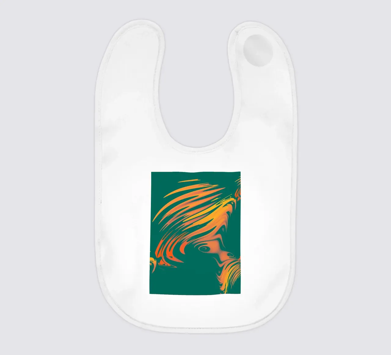 Abstract colourful pattern Lines and waves baby bib by Something for you