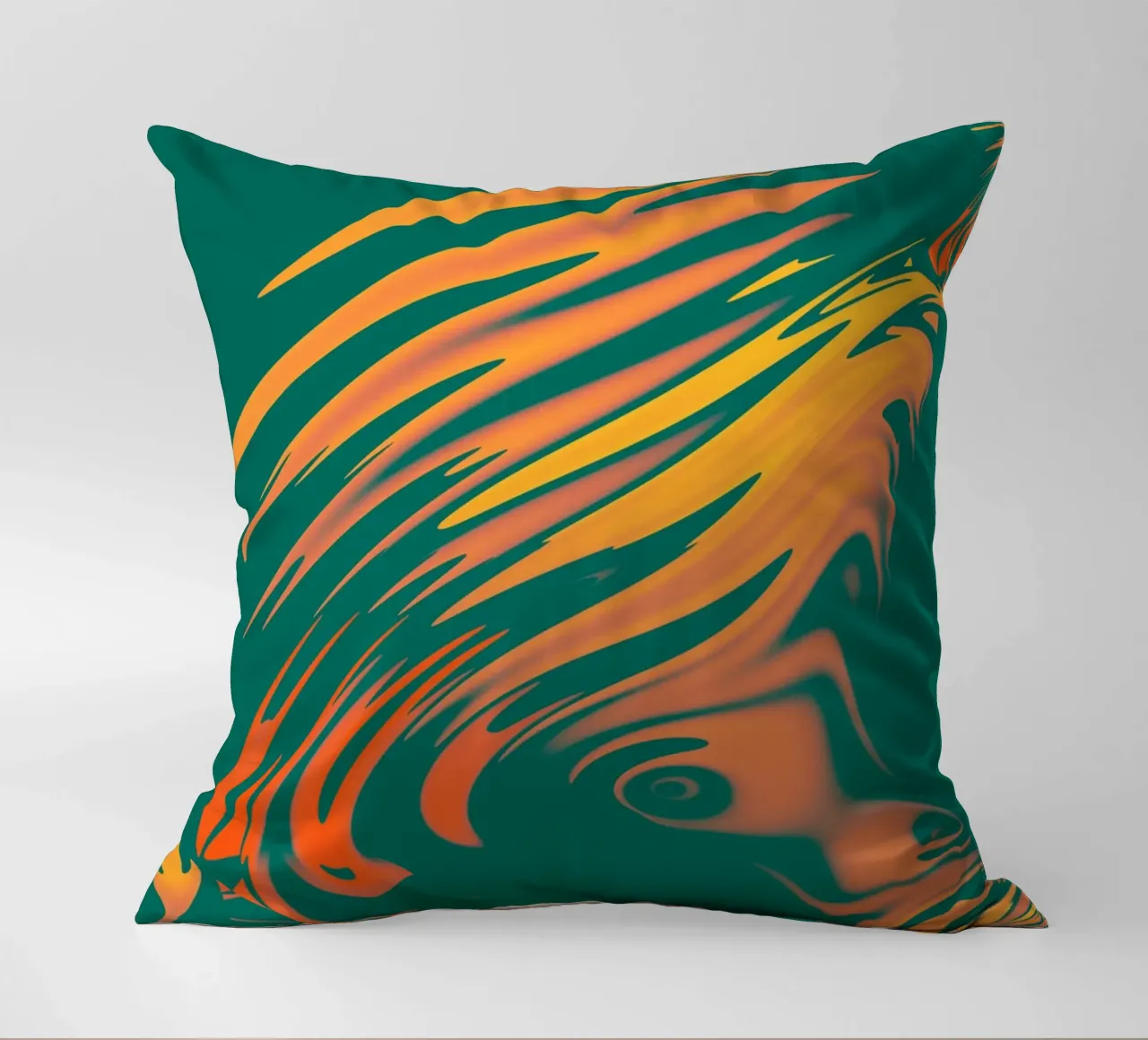Abstract colourful pattern Lines and waves decorative cushion by Something for you