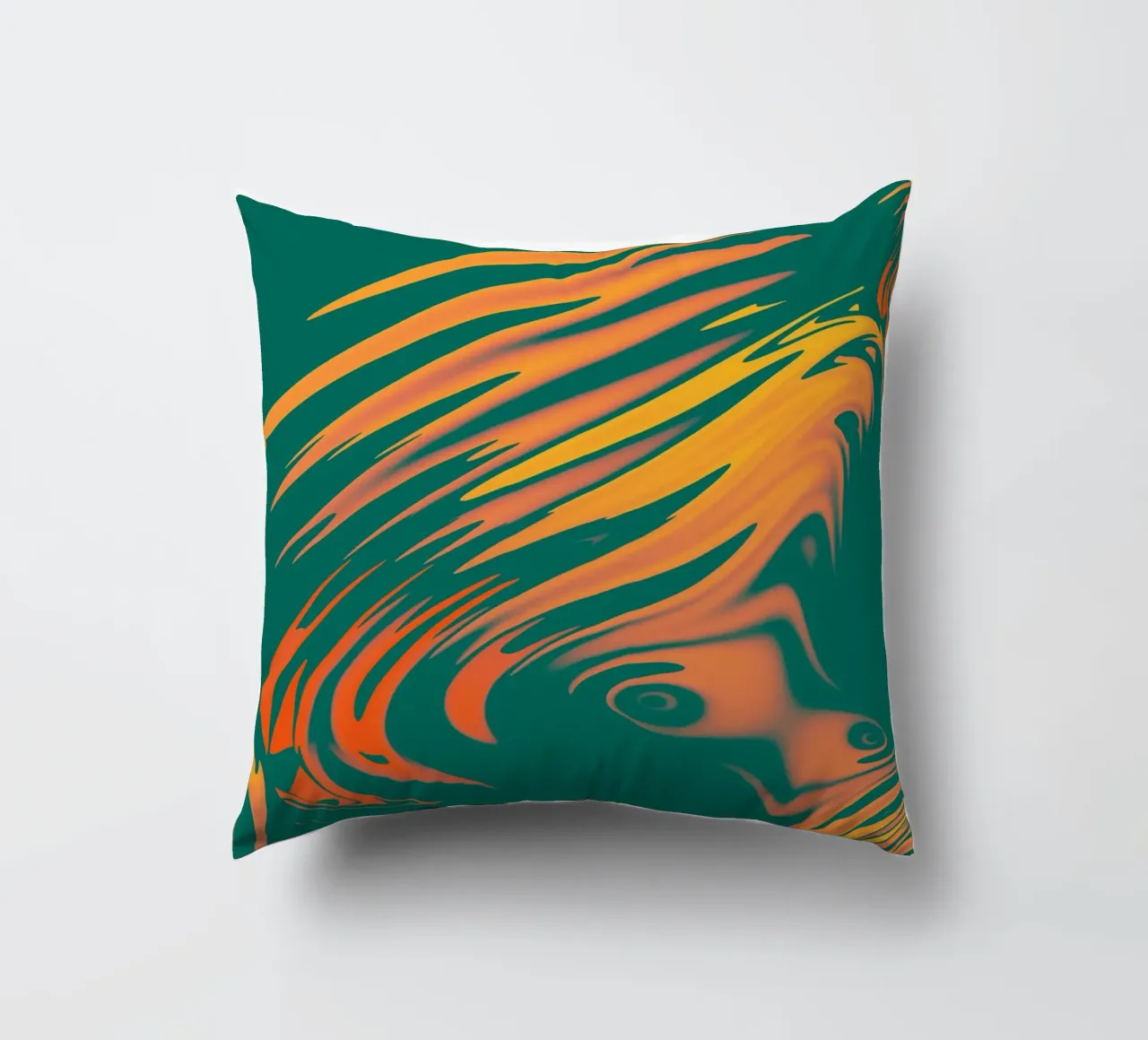 Abstract colourful pattern Lines and waves decorative cushion by Something for you