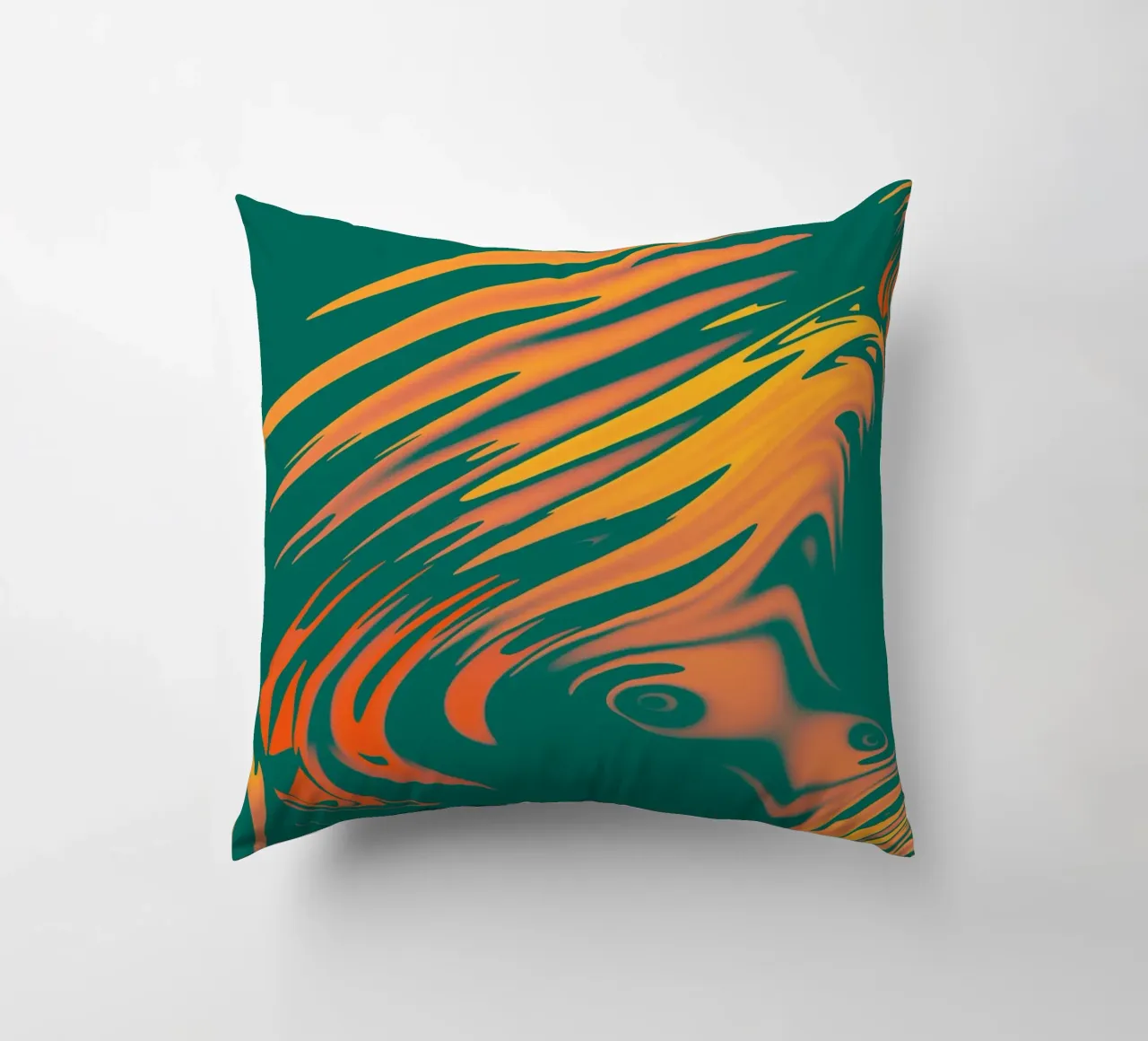 Abstract colourful pattern Lines and waves decorative cushion by Something for you