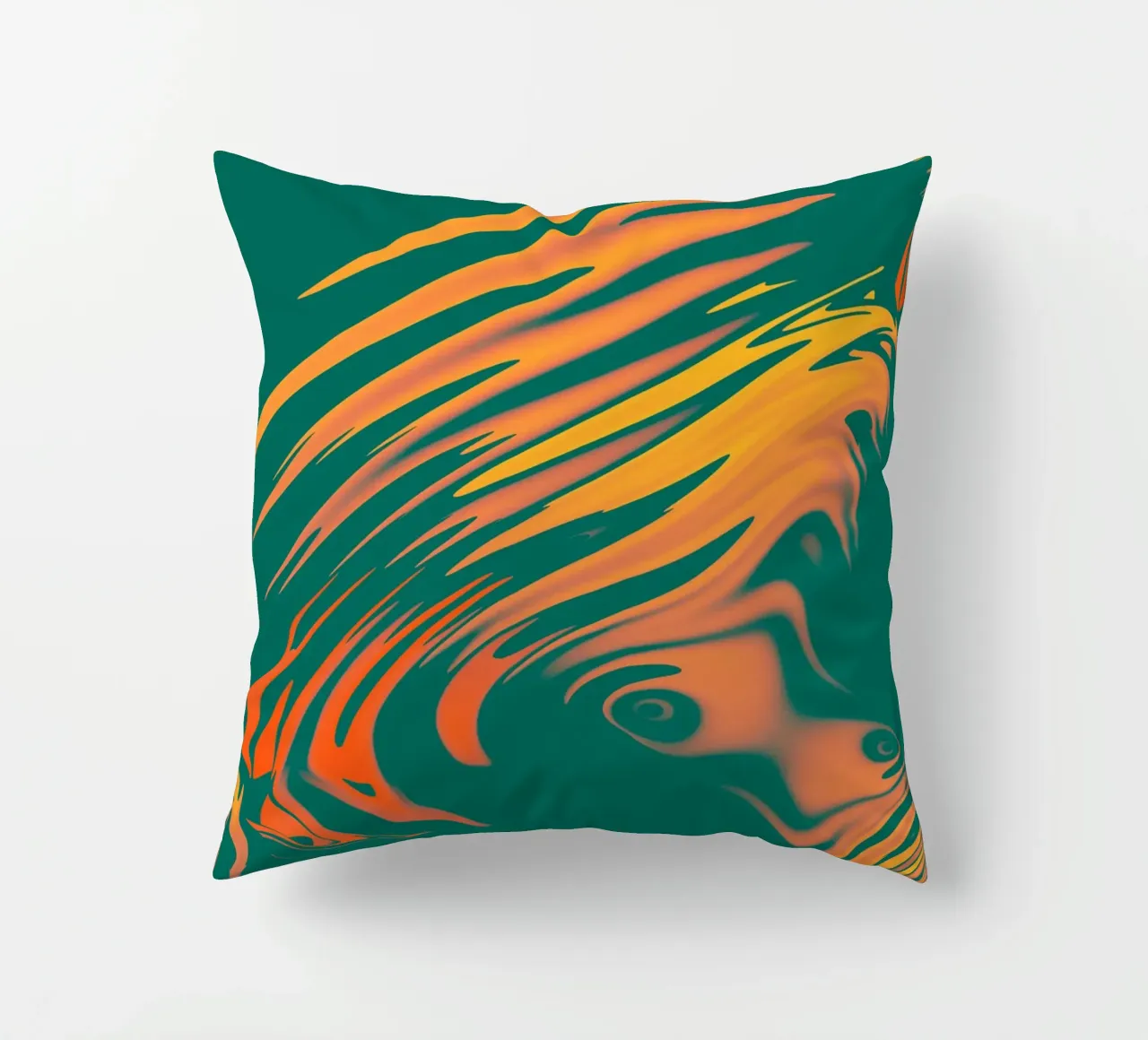 Abstract colourful pattern Lines and waves decorative cushion by Something for you
