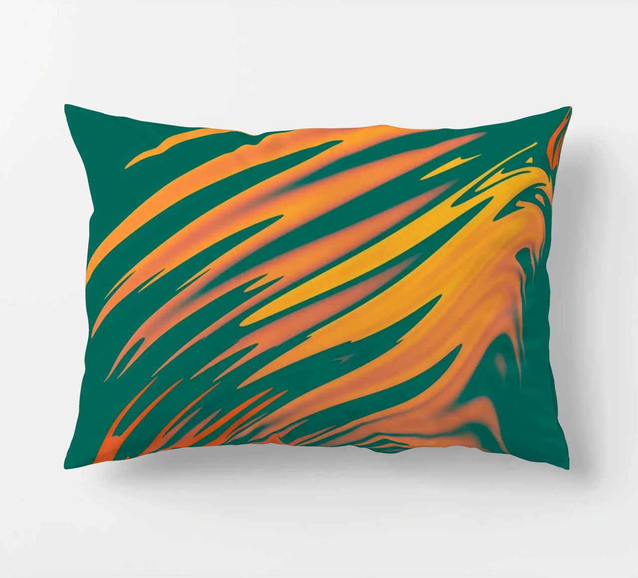 Abstract colourful pattern Lines and waves decorative cushion by Something for you