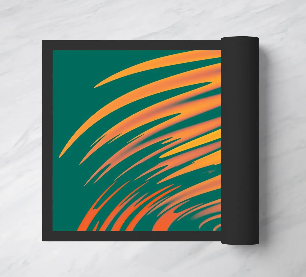 Abstract colourful pattern Lines and waves doormat by Something for you