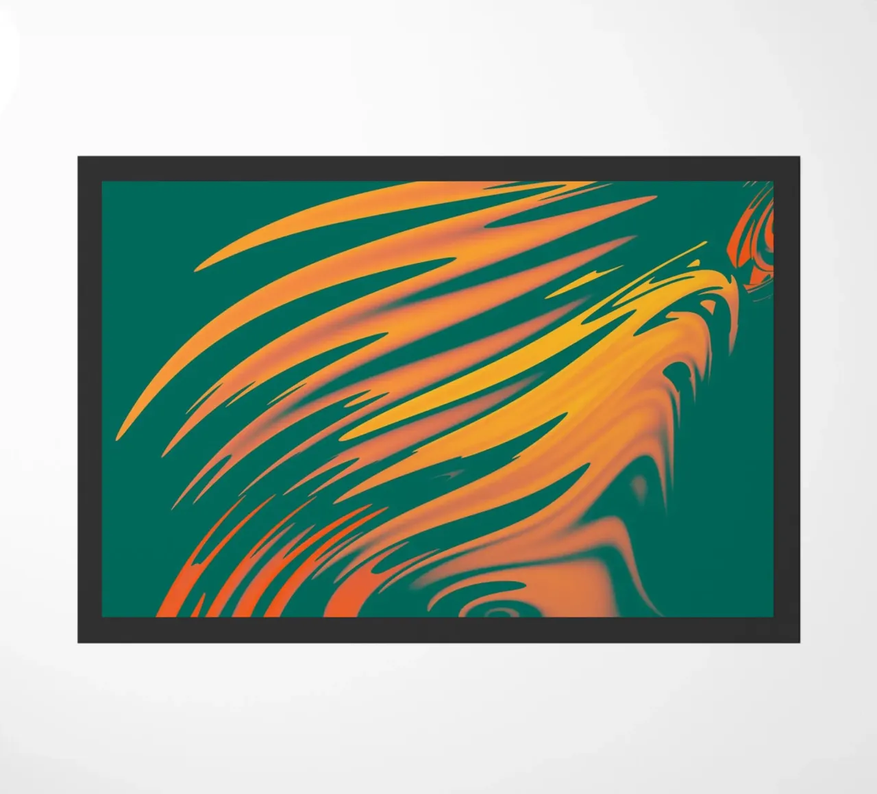 Abstract colourful pattern Lines and waves doormat by Something for you