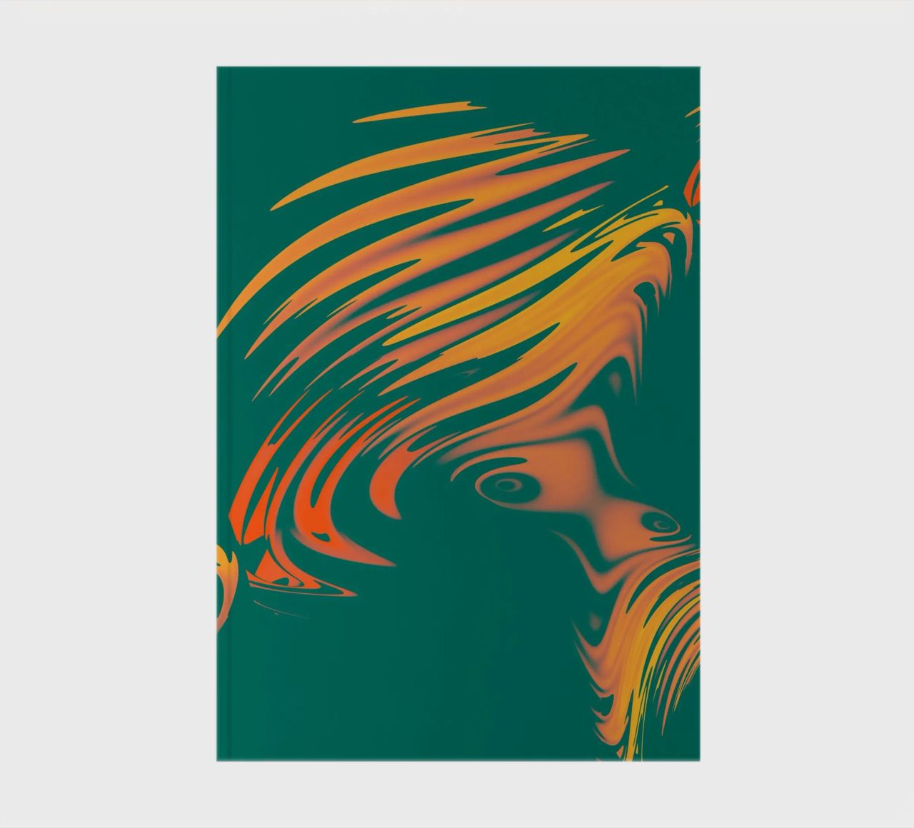 Abstract colourful pattern Lines and waves notebook by Something for you