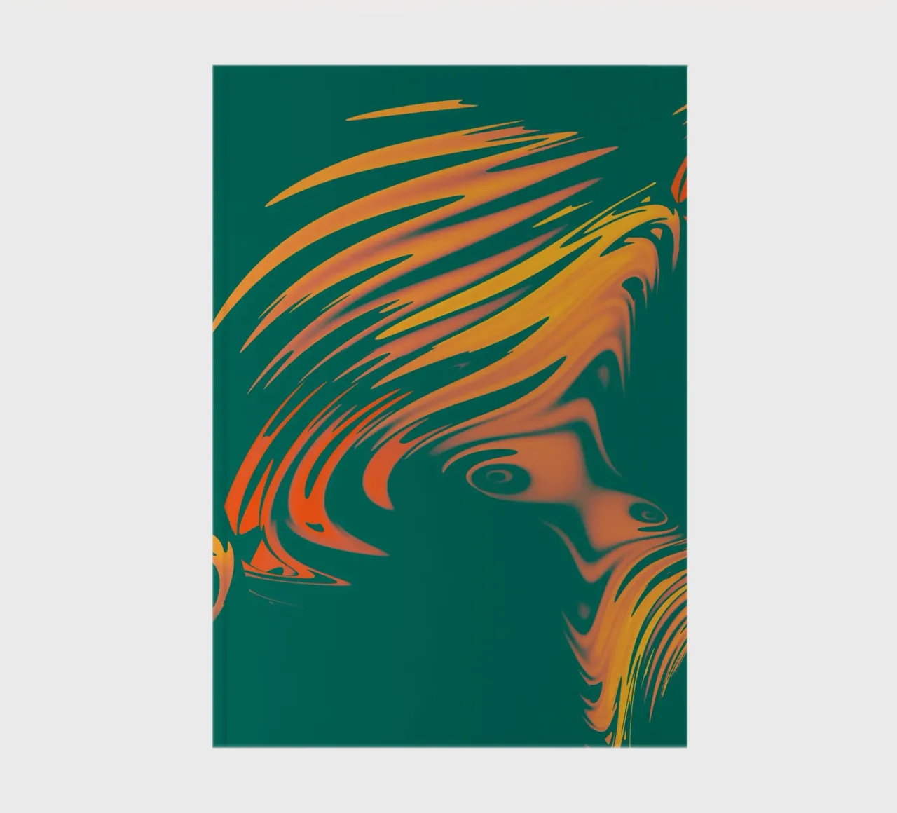 Abstract colourful pattern Lines and waves notebook by Something for you