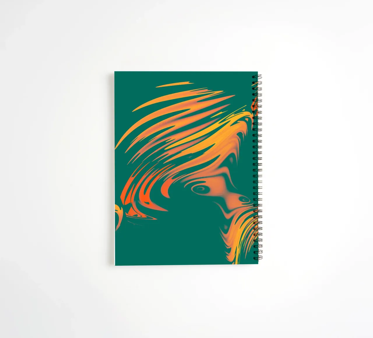 Abstract colourful pattern Lines and waves spiral notebook by Something for you