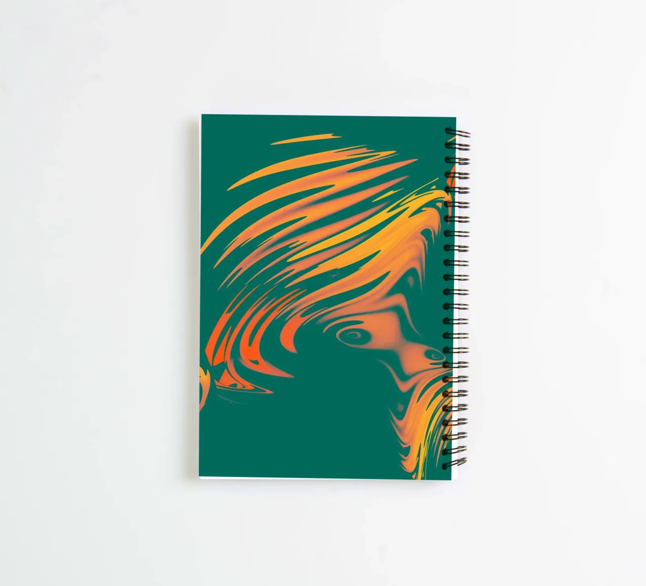Abstract colourful pattern Lines and waves spiral notebook by Something for you