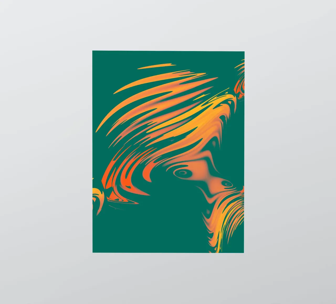 Abstract colourful pattern Lines and waves sticker by Something for you