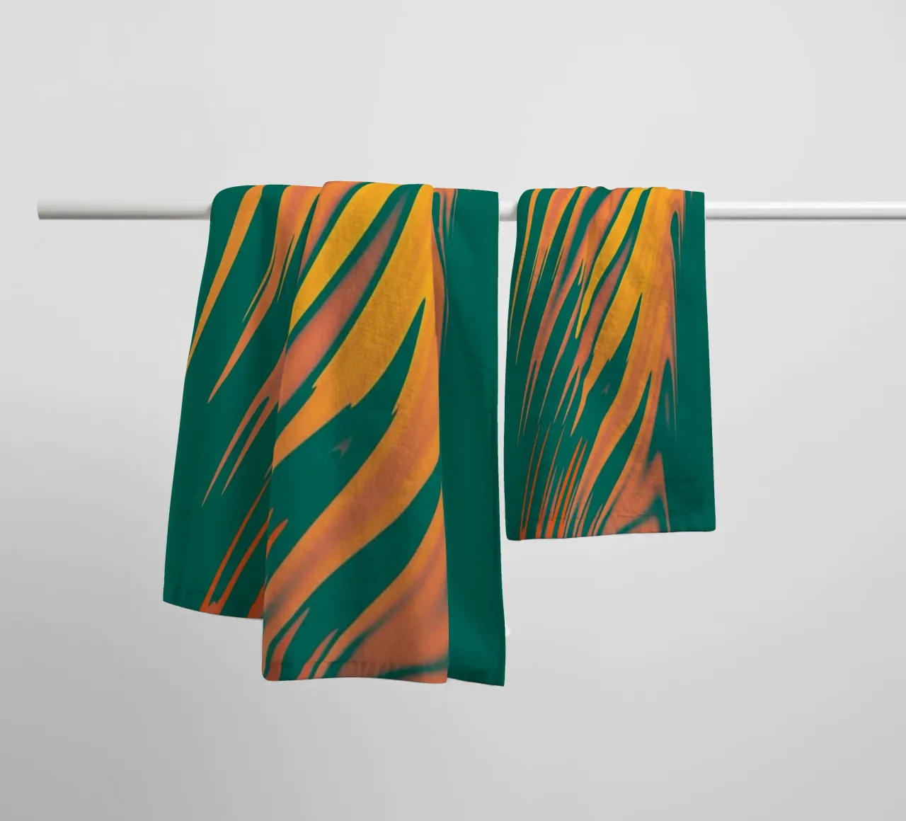 Motif abstrait coloré Lignes et vagues serviette de bain de Something for you