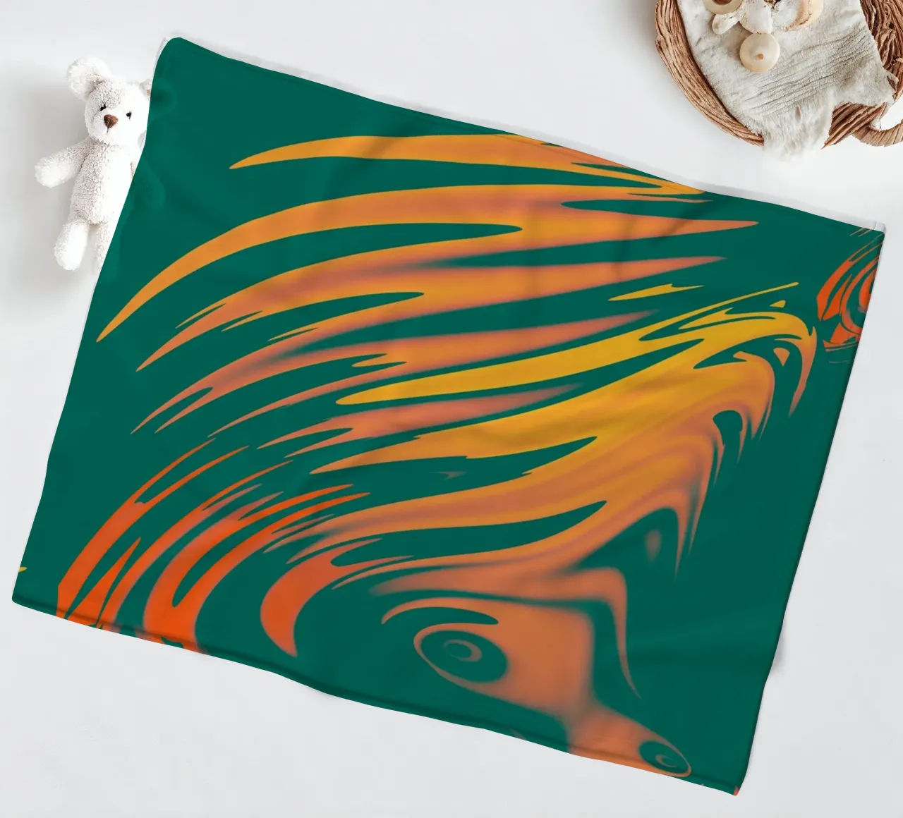 Motif abstrait coloré Lignes et vagues plaid polaire de Something for you