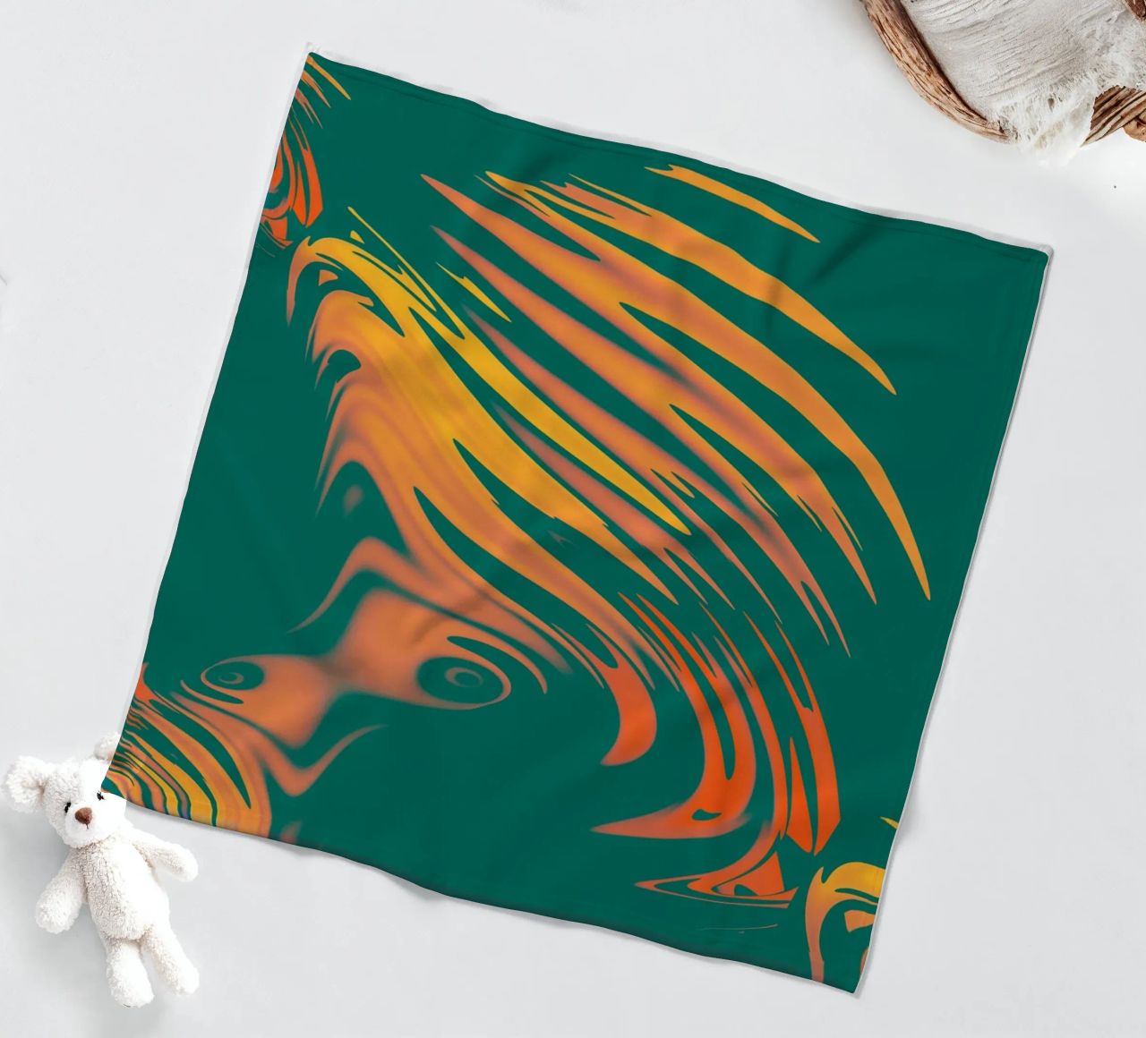 Abstract colourful pattern Lines and waves fleece blanket by Something for you