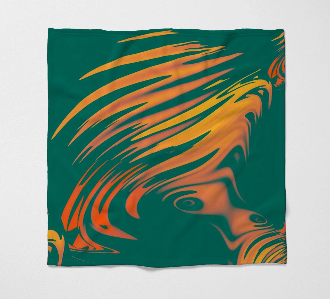 Abstract colourful pattern Lines and waves fleece blanket by Something for you