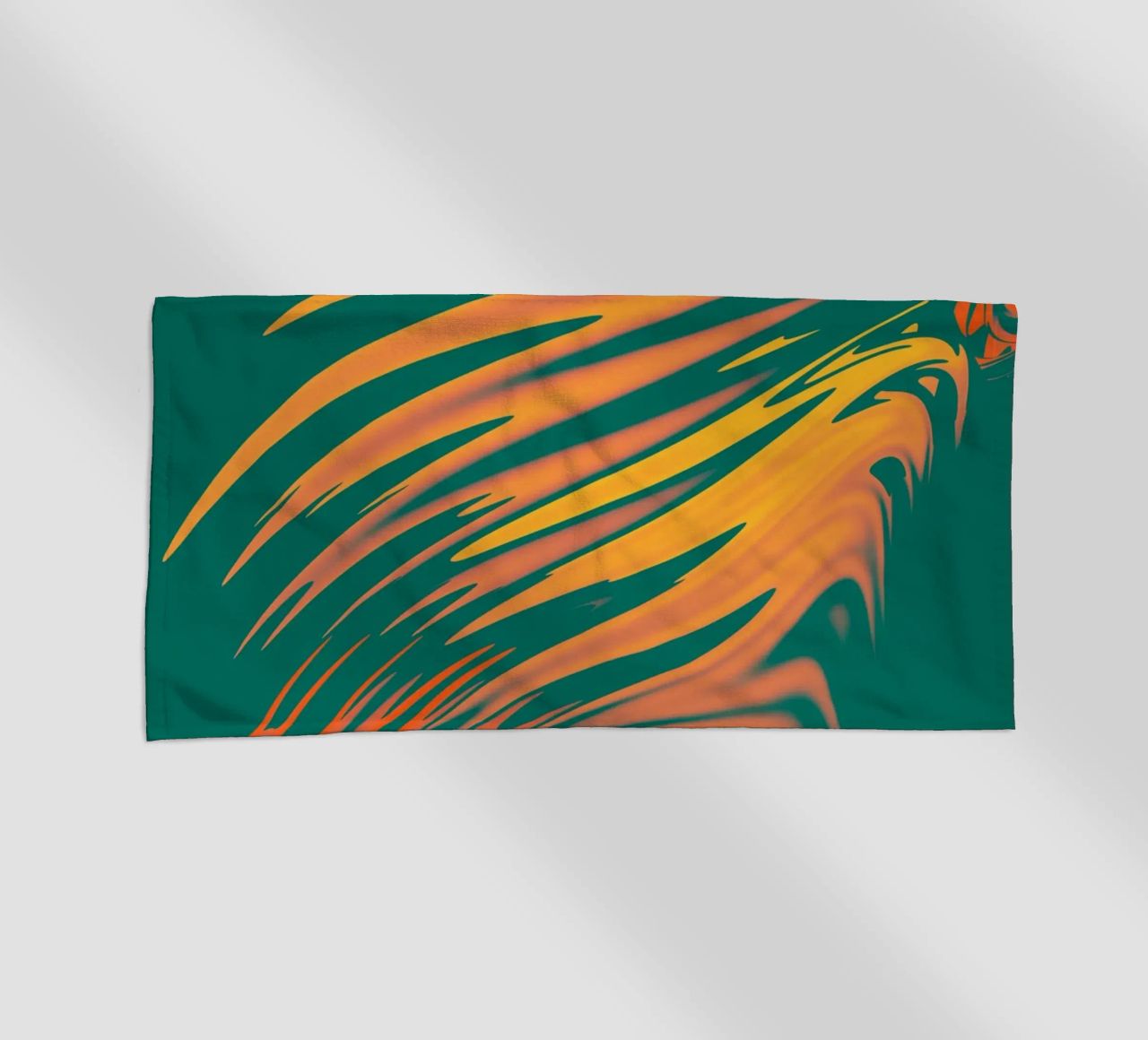 Abstract colourful pattern Lines and waves beach towel by Something for you