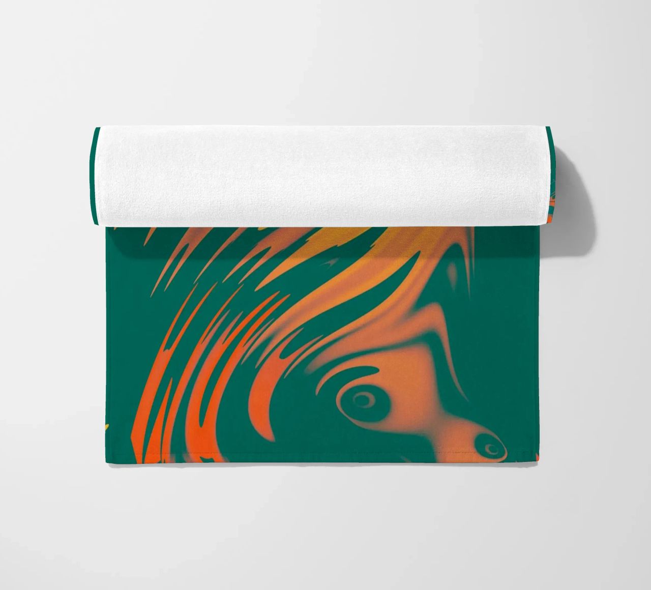 Abstract colourful pattern Lines and waves beach towel by Something for you