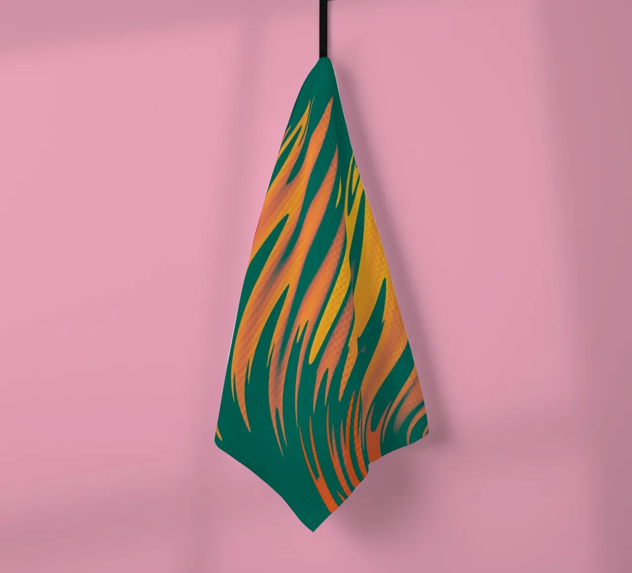 Abstraktes buntes Muster Linien und Wellen Geschirrtuch von Something for you