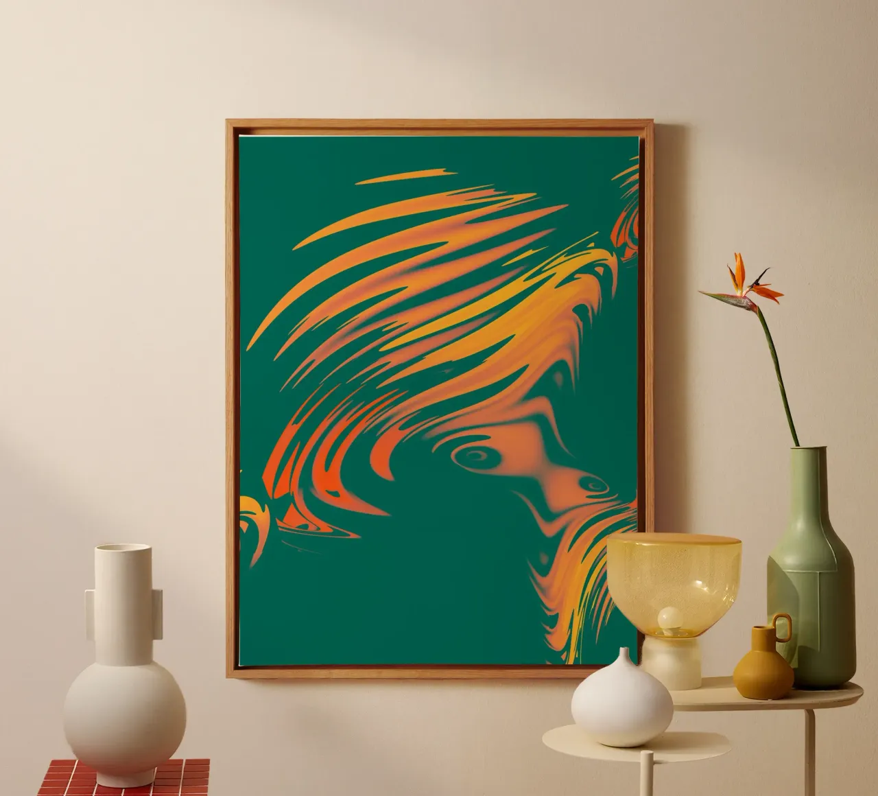 Abstract kleurrijk patroon Lijnen en golven canvas van Something for you