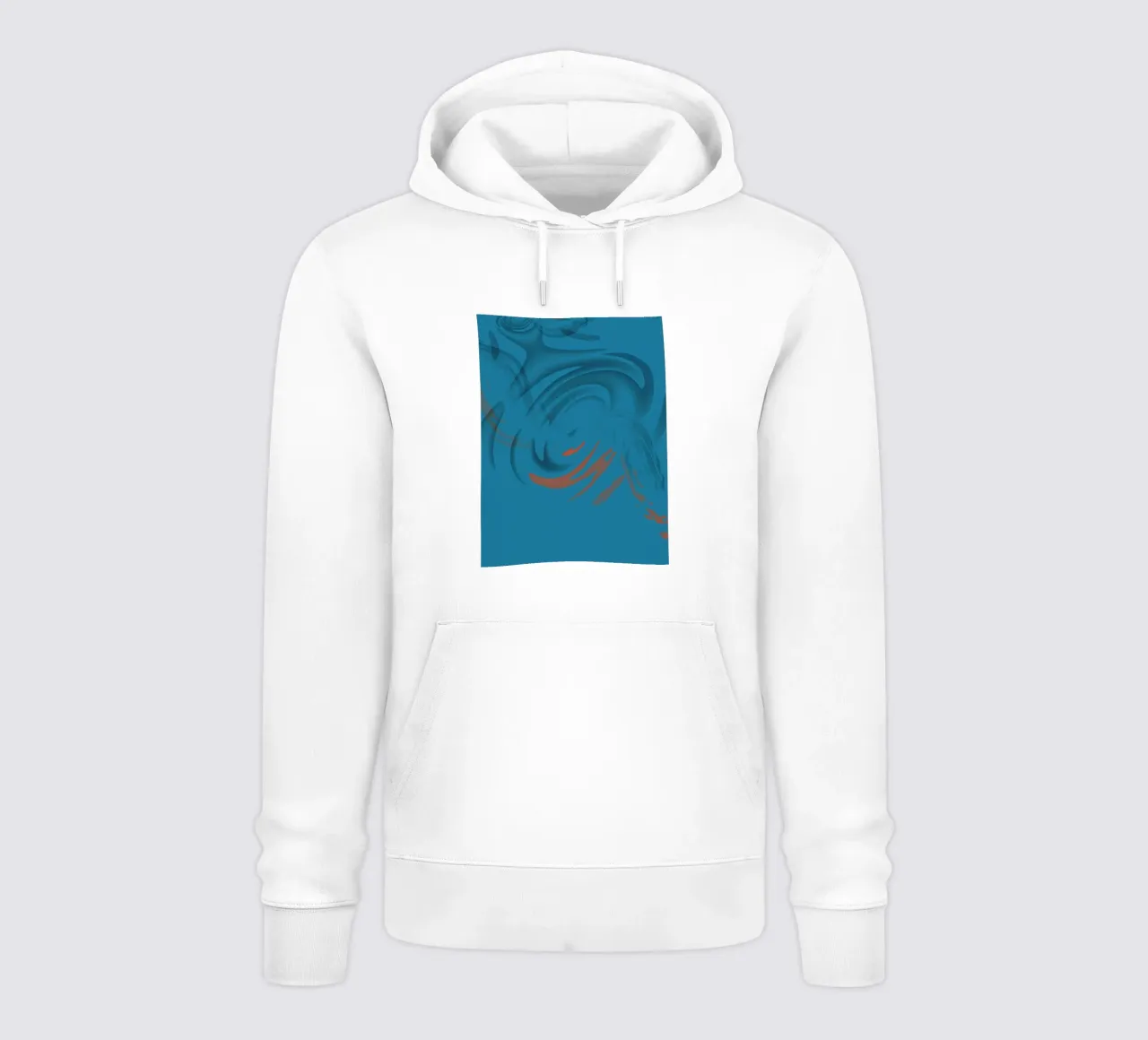 Modello frattale circolare blu astratto felpa con cappuccio da Something for you