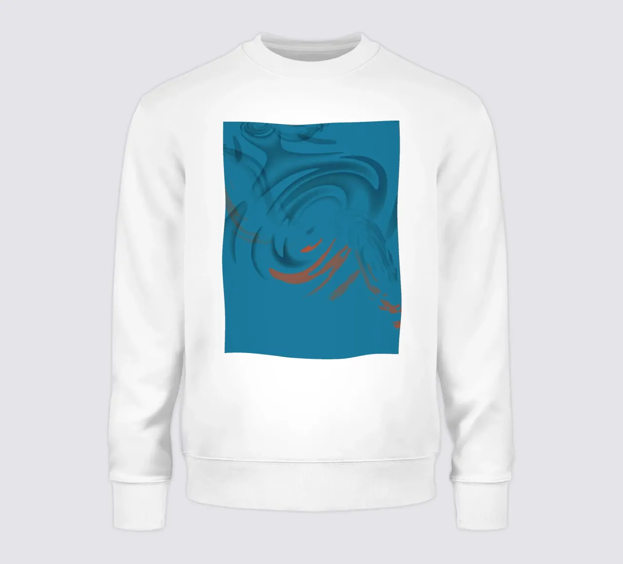 Dibujo fractal circular azul abstracto sudadera de Something for you