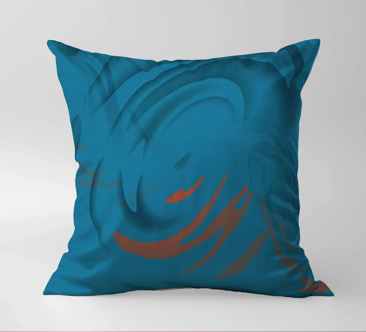 Modello frattale circolare blu astratto cuscino da Something for you