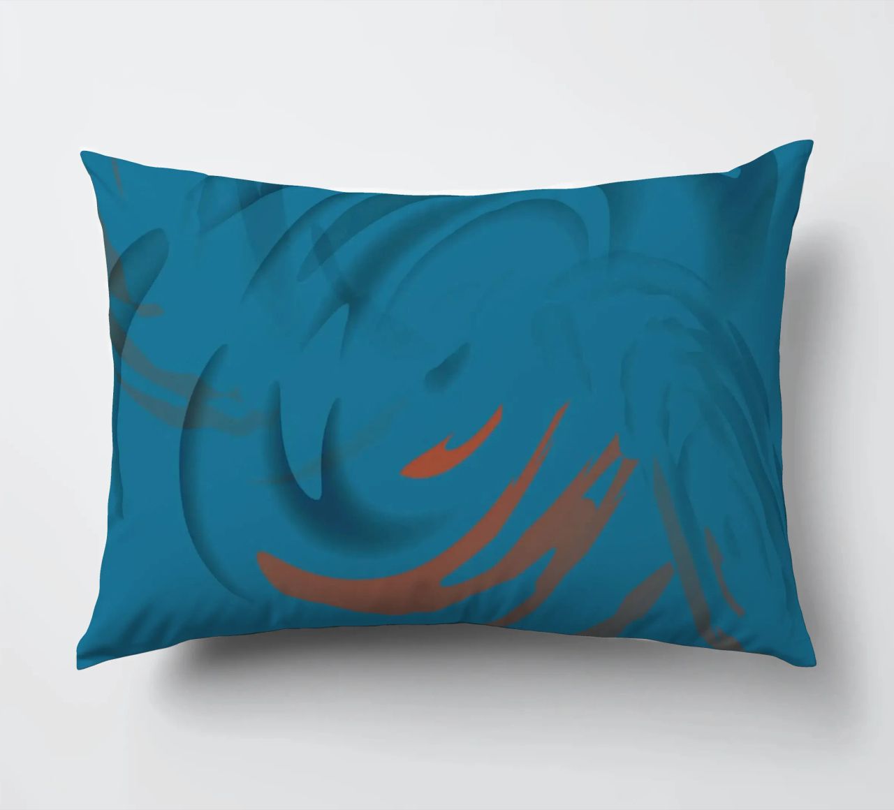 Modello frattale circolare blu astratto cuscino da Something for you