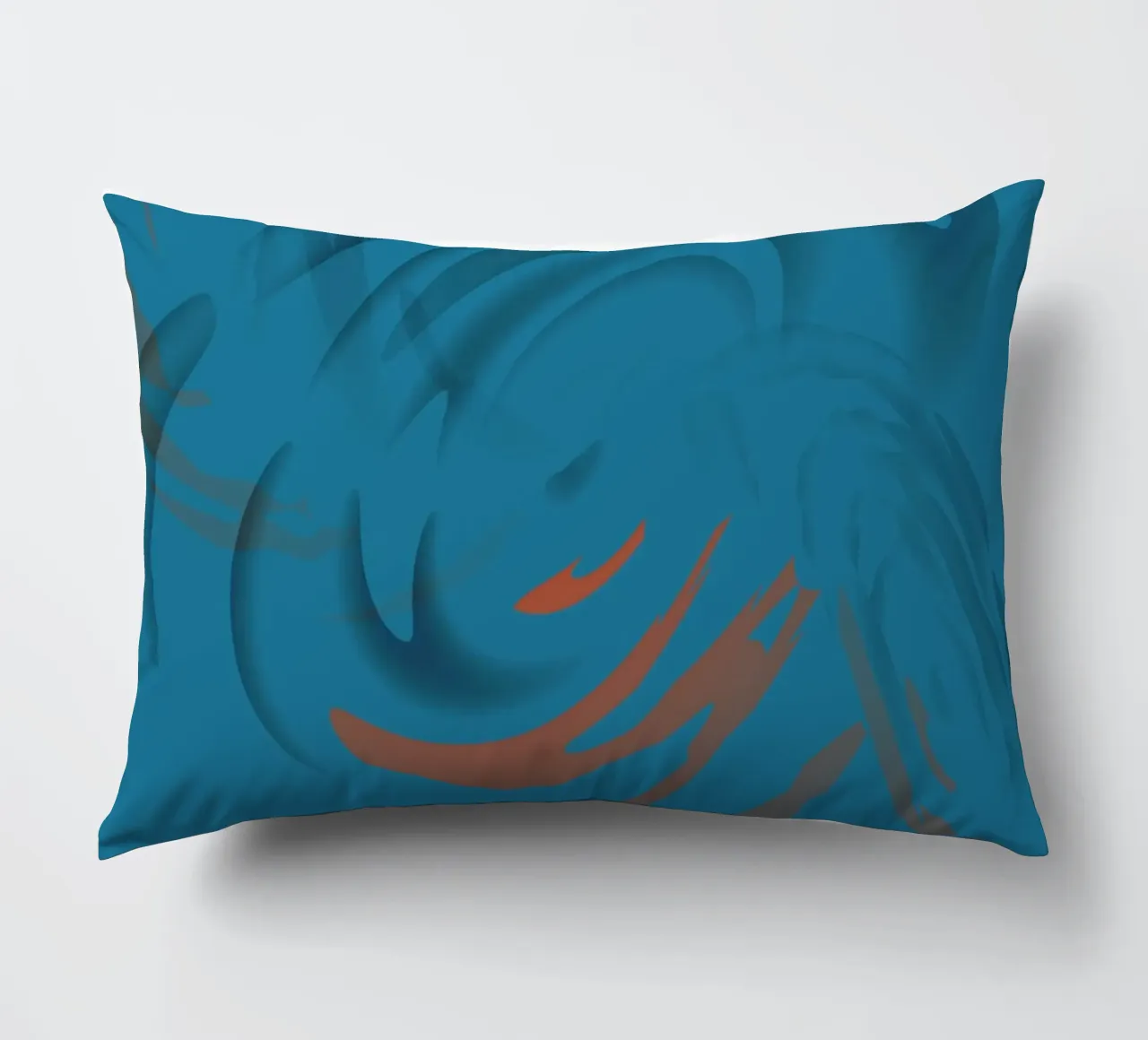 Abstract blauw cirkelvormig fractal patroon kussen van Something for you
