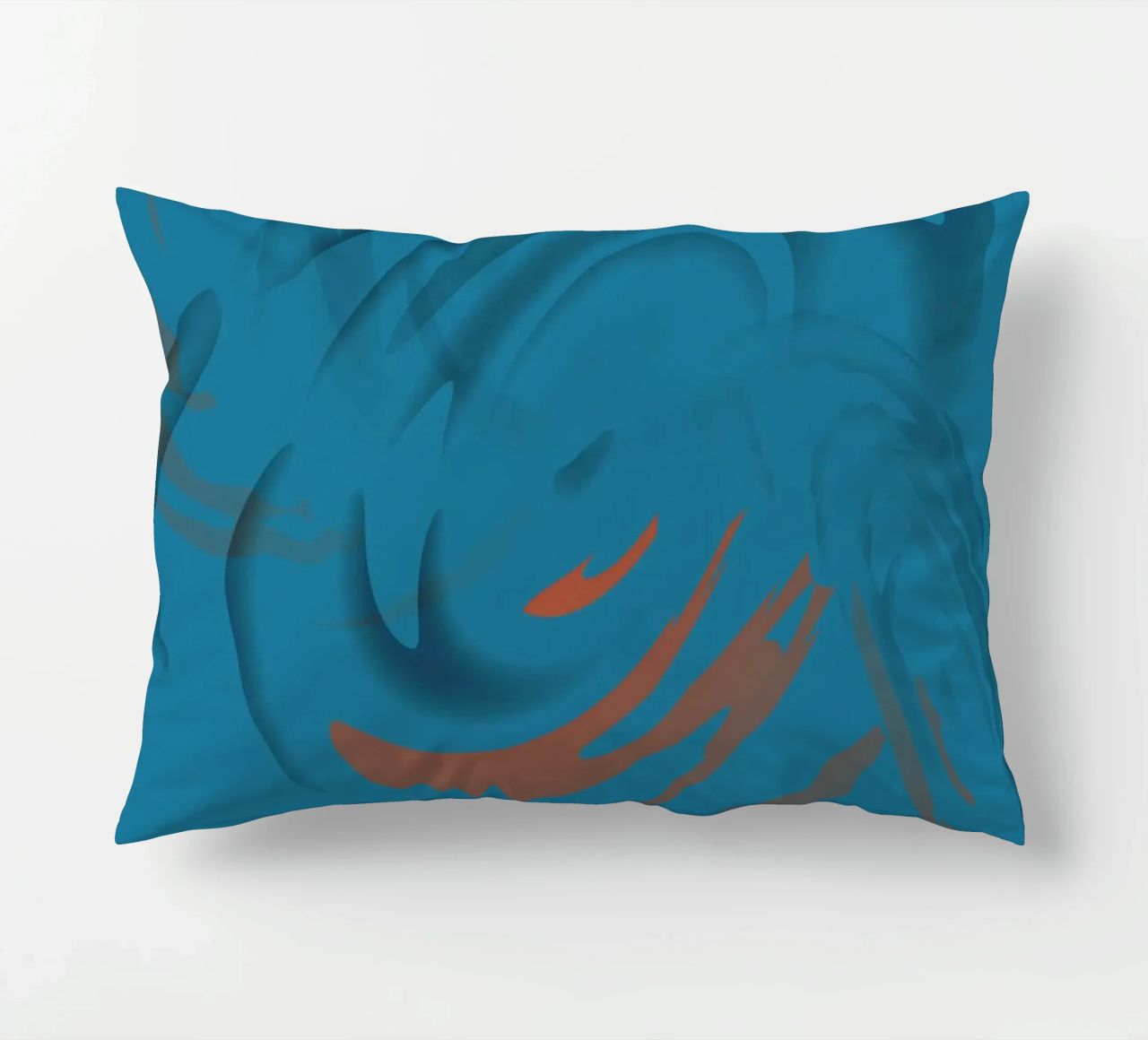 Modello frattale circolare blu astratto cuscino da Something for you