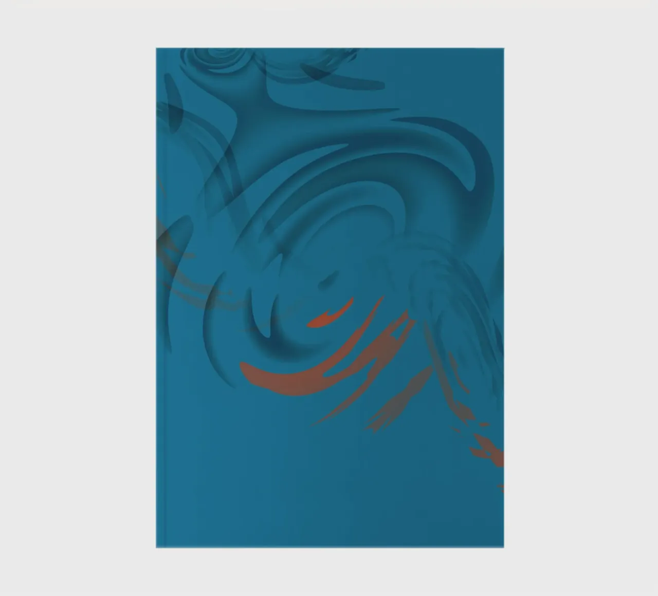 Abstraktes blaues kreisförmiges Fraktal Muster Notizbuch von Something for you