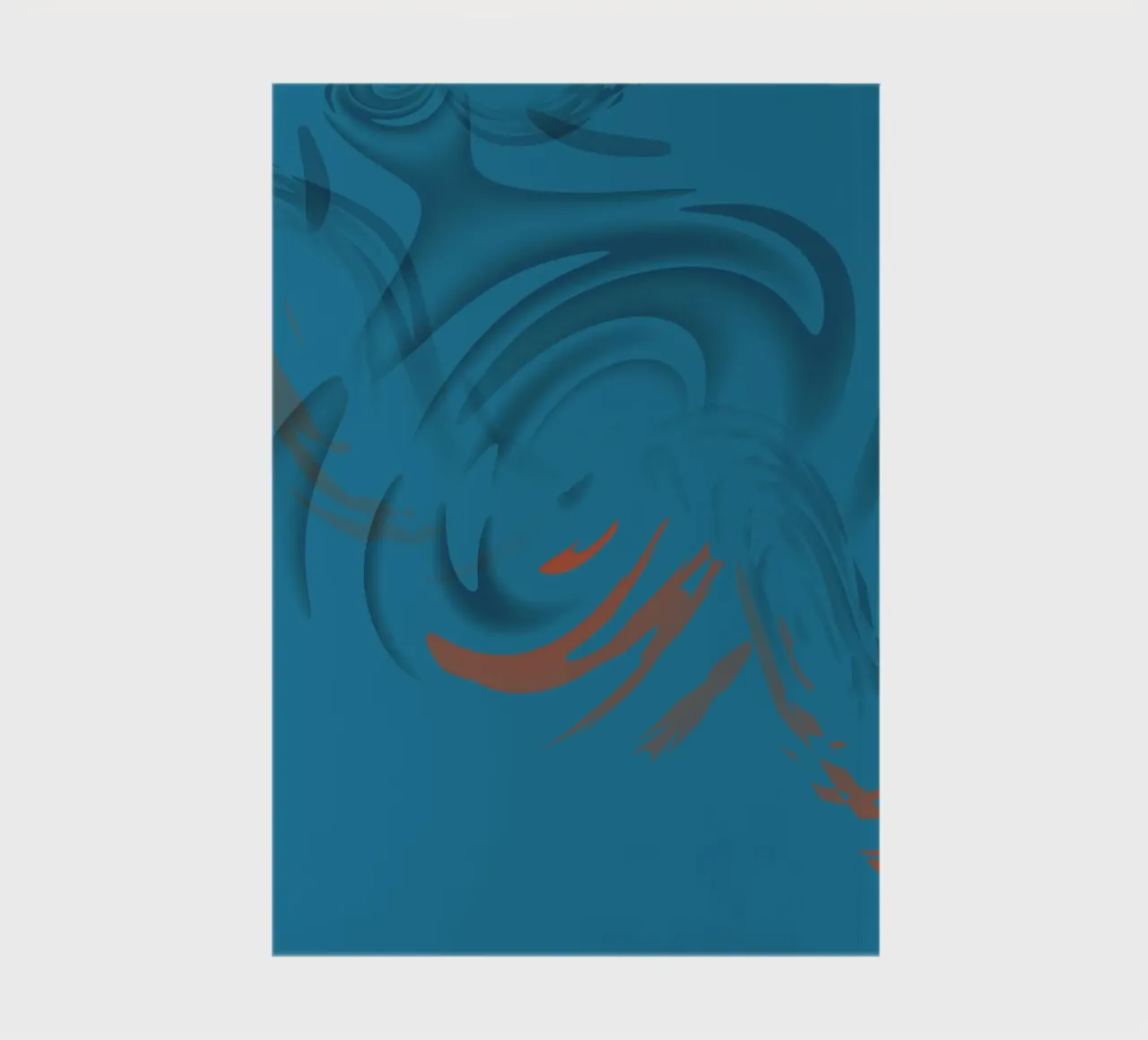 Abstraktes blaues kreisförmiges Fraktal Muster Notizbuch von Something for you