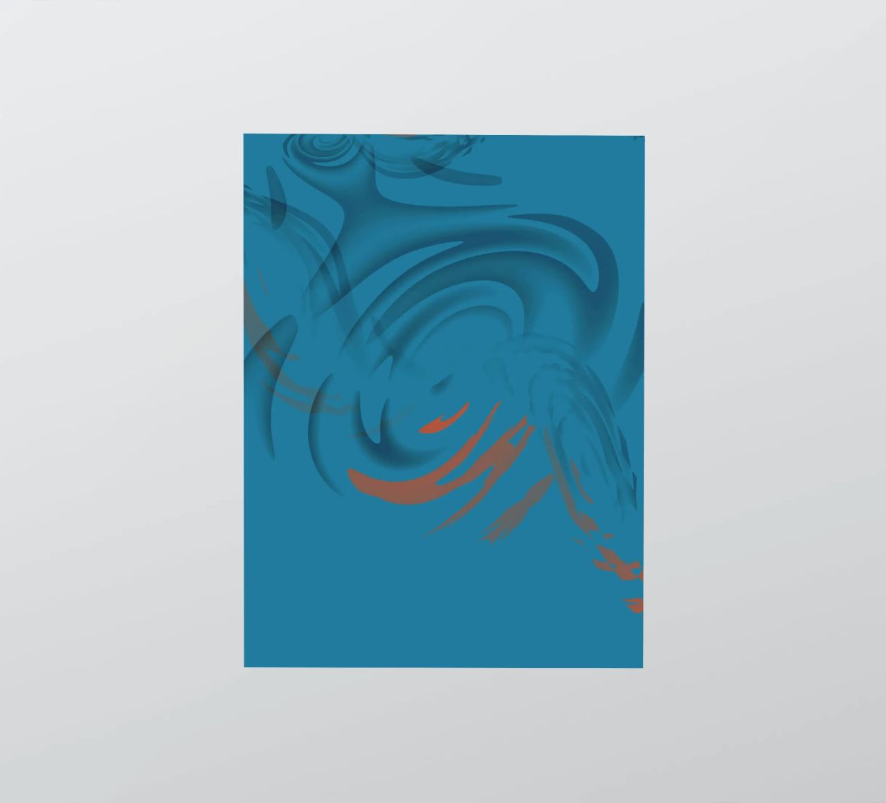 Modello frattale circolare blu astratto adesivo da Something for you