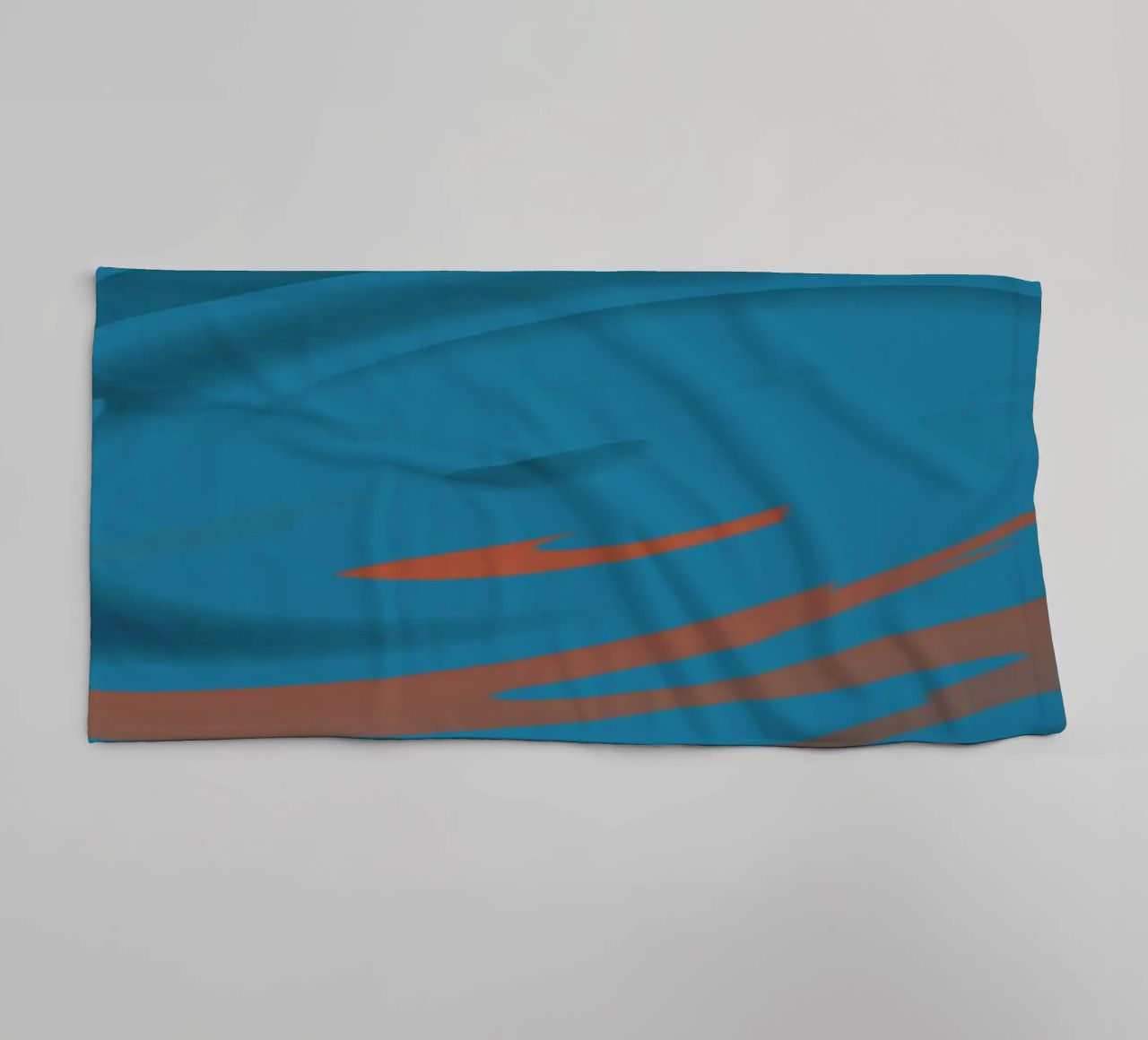 Abstract blauw cirkelvormig fractal patroon badhanddoek van Something for you