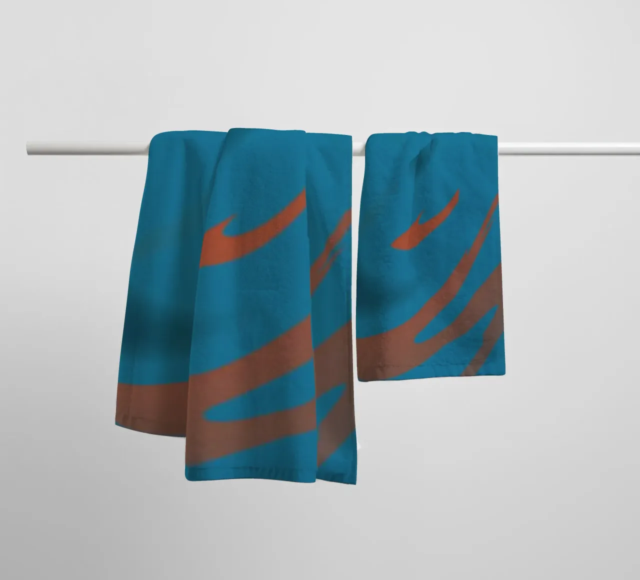 Abstraktes blaues kreisförmiges Fraktal Muster Handtuch von Something for you