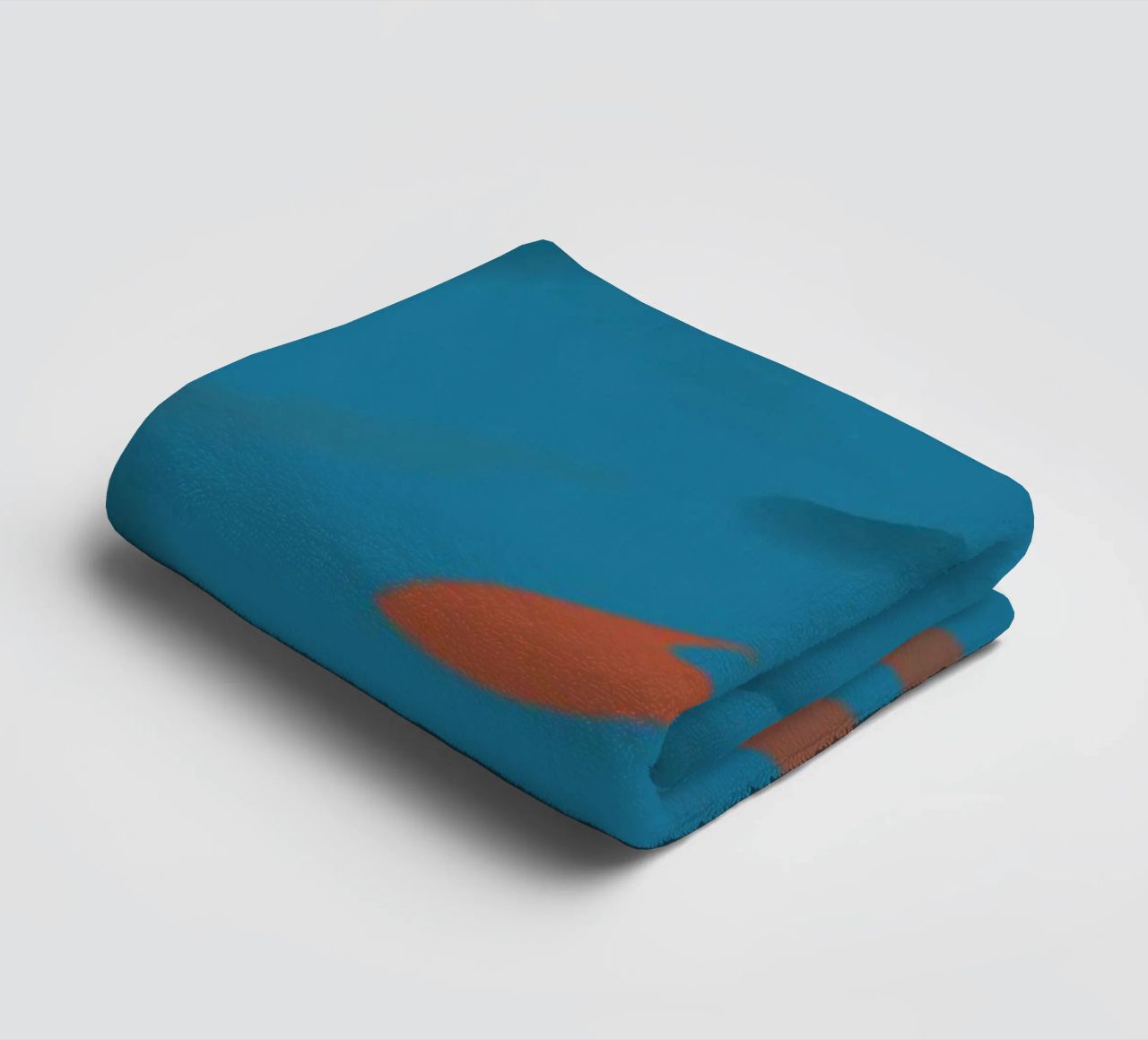 Abstract blauw cirkelvormig fractal patroon badhanddoek van Something for you