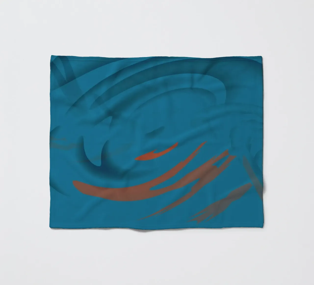 Abstraktes blaues kreisförmiges Fraktal Muster Fleecedecke von Something for you