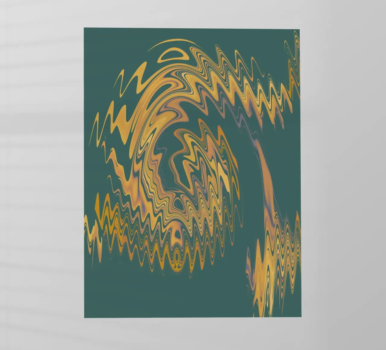 Modello frattale circolare astratto verde e giallo pellicola backlit da Something for you