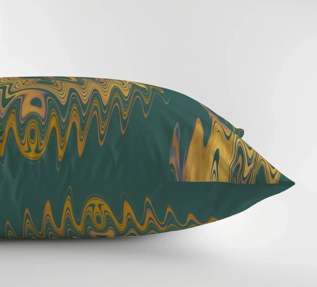 Motif abstrait vert jaune circulaire fractal coussin de Something for you