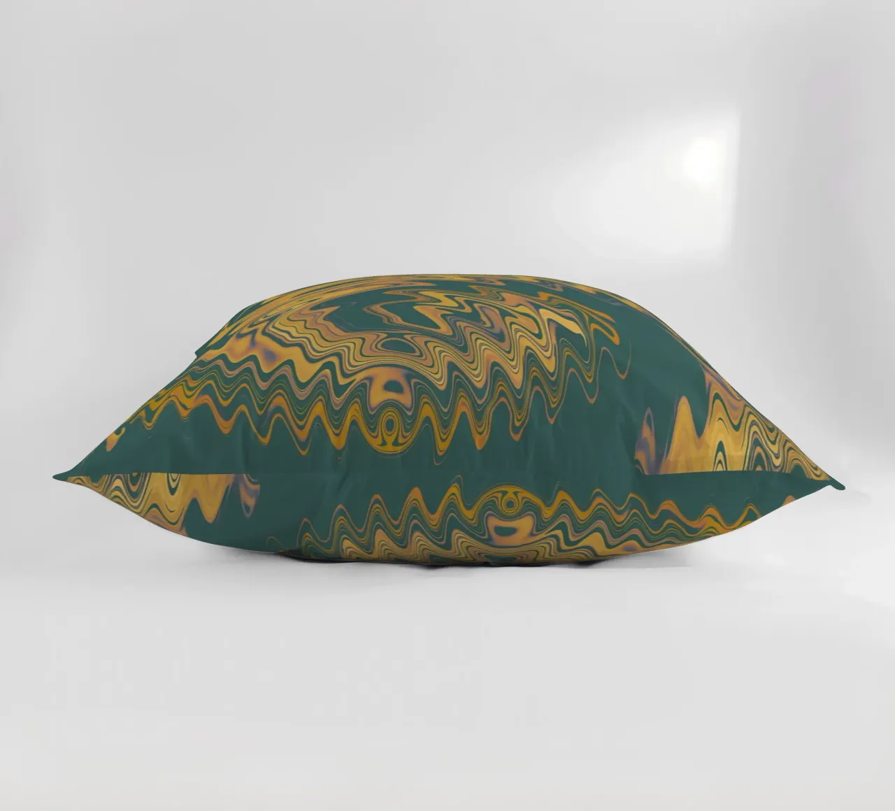 Motif abstrait vert jaune circulaire fractal coussin de Something for you