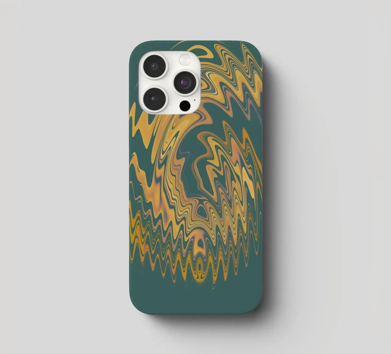 Modello frattale circolare astratto verde e giallo cover iphone da Something for you