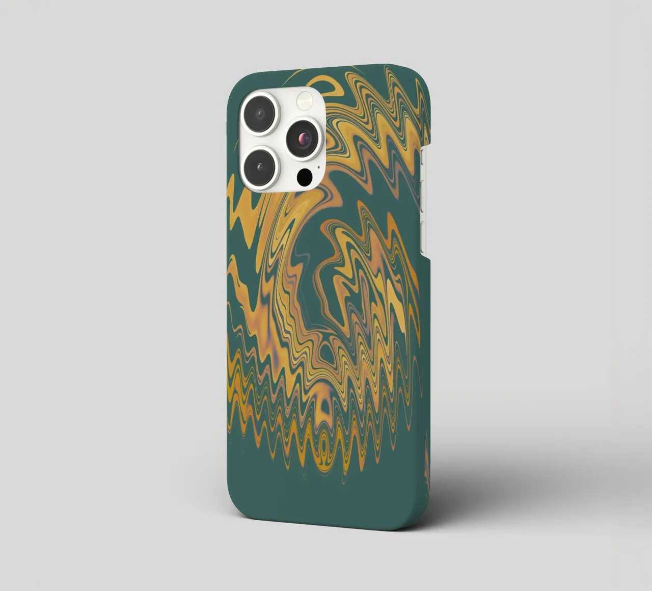 Modello frattale circolare astratto verde e giallo cover iphone da Something for you