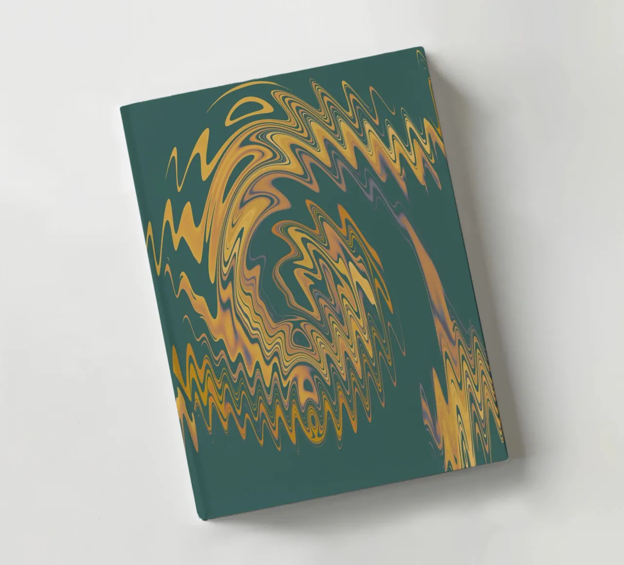 Motif abstrait vert jaune circulaire fractal carnet de notes de Something for you