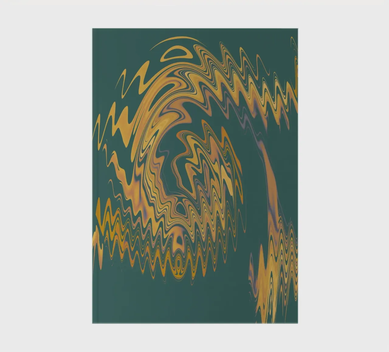 Motif abstrait vert jaune circulaire fractal carnet de notes de Something for you