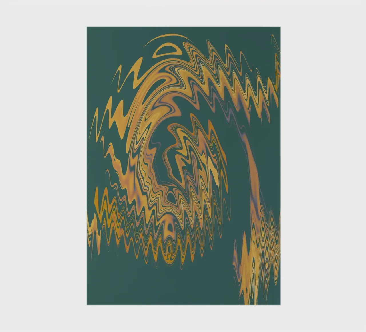 Motif abstrait vert jaune circulaire fractal carnet de notes de Something for you