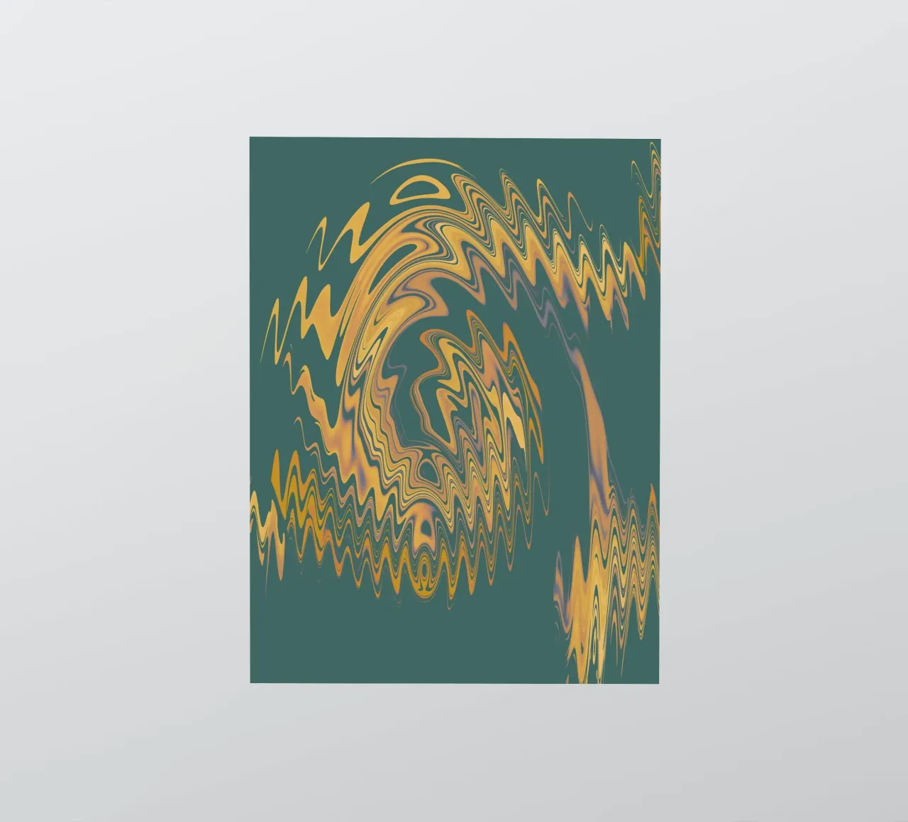 Motif abstrait vert jaune circulaire fractal autocollant de Something for you